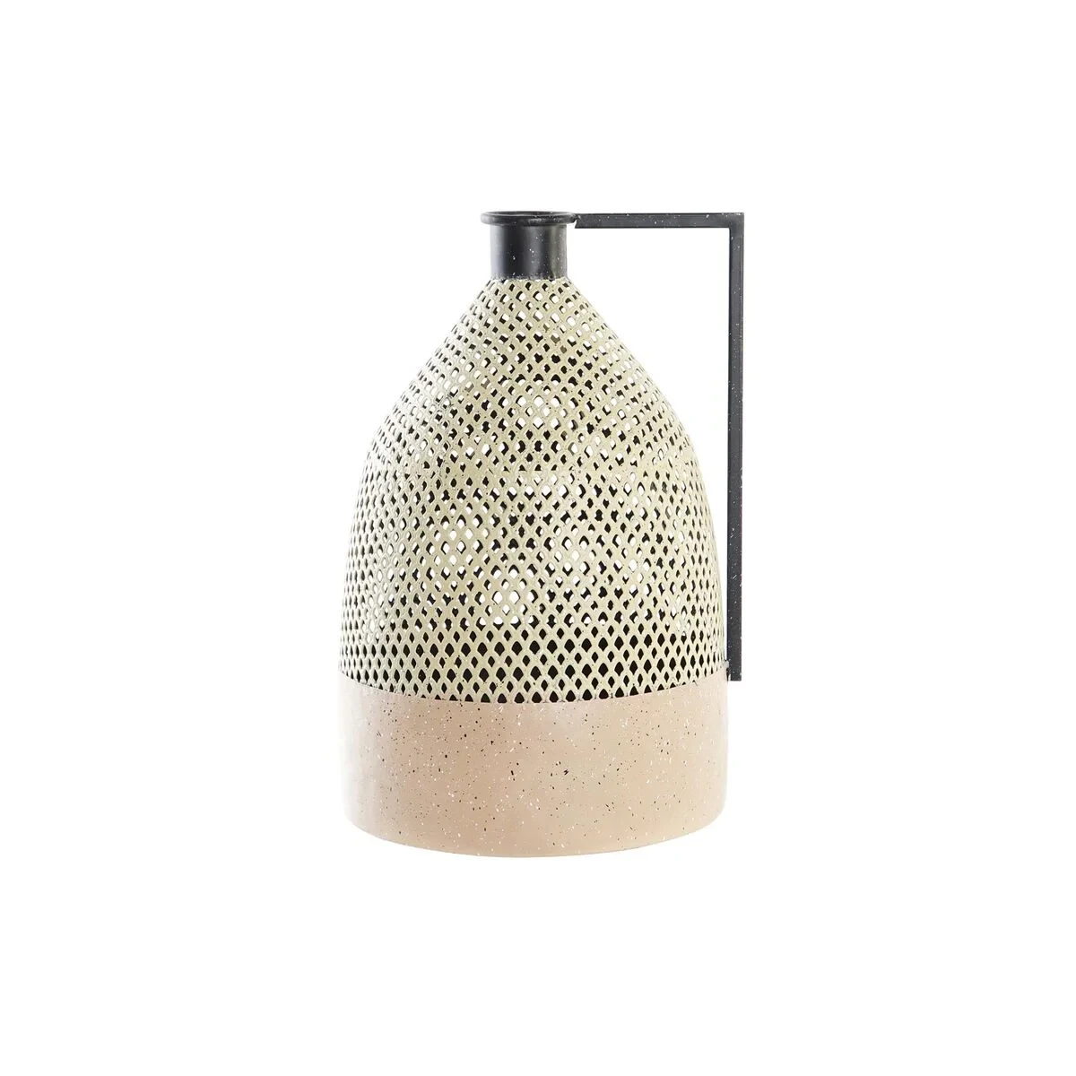 Jarrón DKD Home Decor Negro Metal Marrón Marrón claro (26 x 26 x 39 cm)