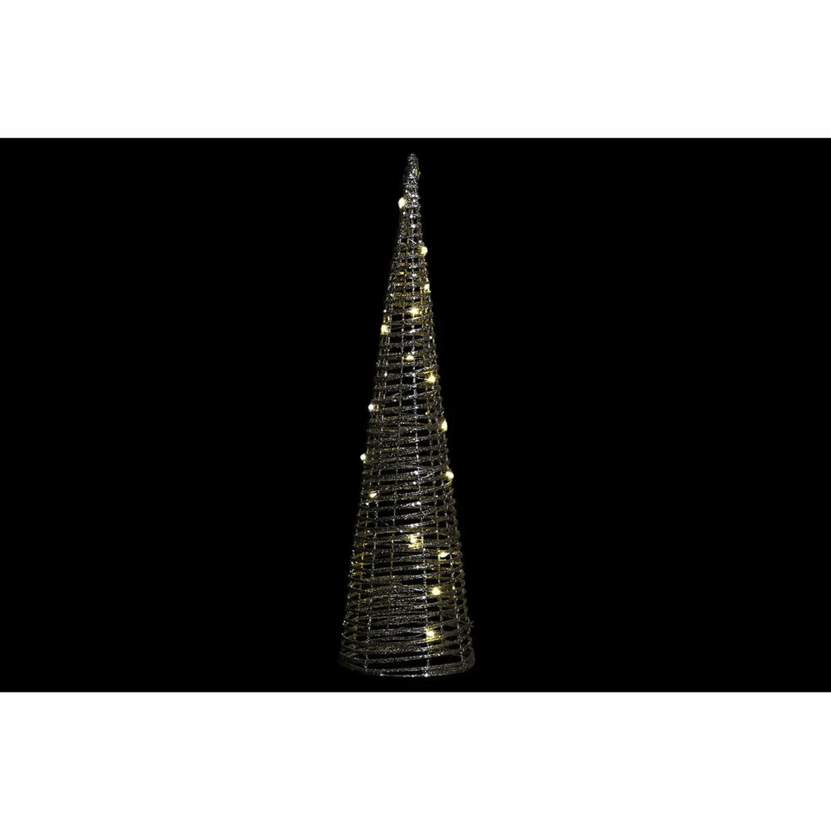 Adorno Navideño DKD Home Decor Ratán (2 pcs) (12 x 12 x 40 cm) (16 x 16 x 60 cm)