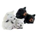 Figura Decorativa DKD Home Decor Blanco Negro 14,5 x 14,5 x 11 cm Resina (2 Unidades)