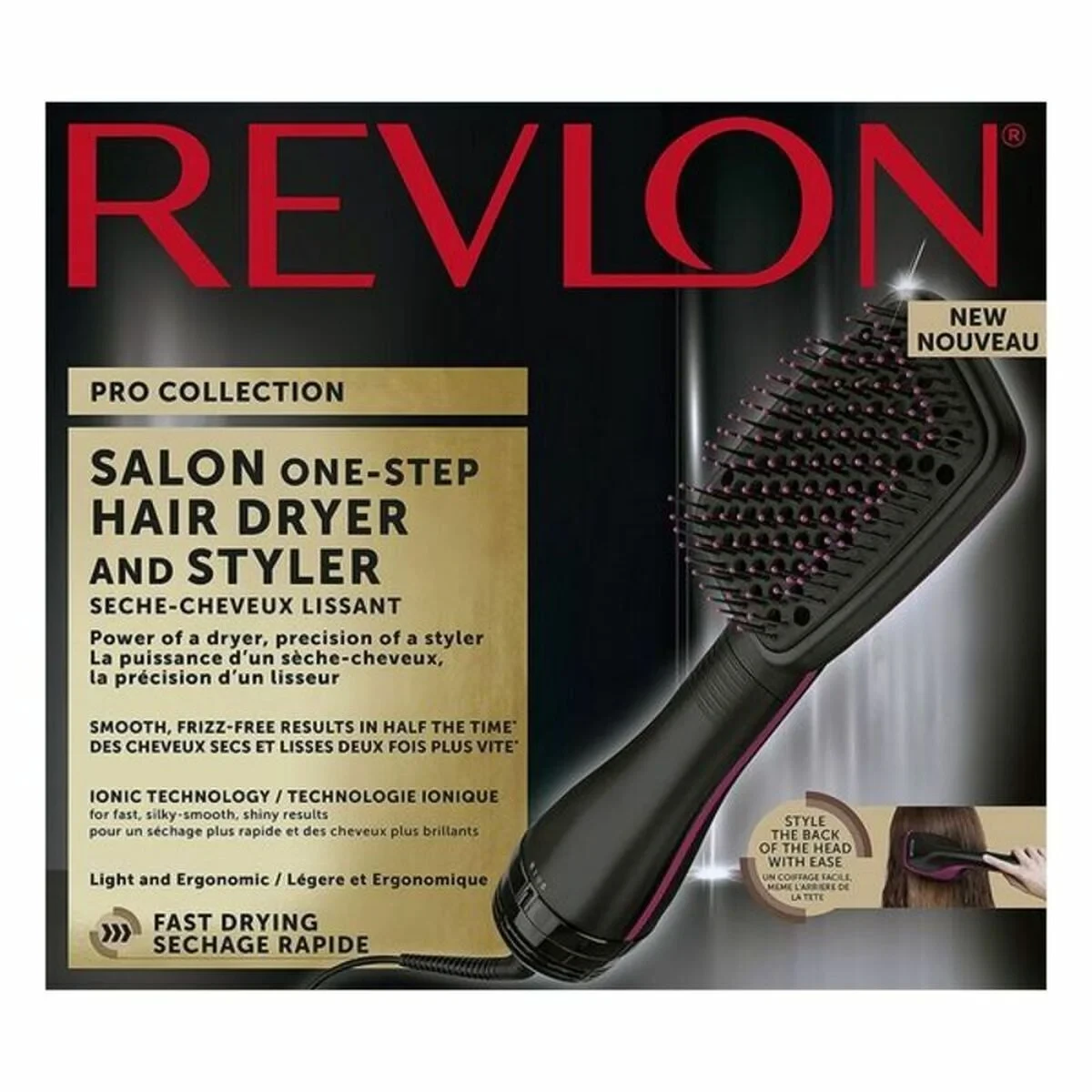 Cepillo Térmico Revlon RVDR5212 Negro Rosa 800W