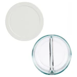 Fiambrera Pasabahce 530683-1113225 Blanco Transparente Vidrio 2 Compartimentos