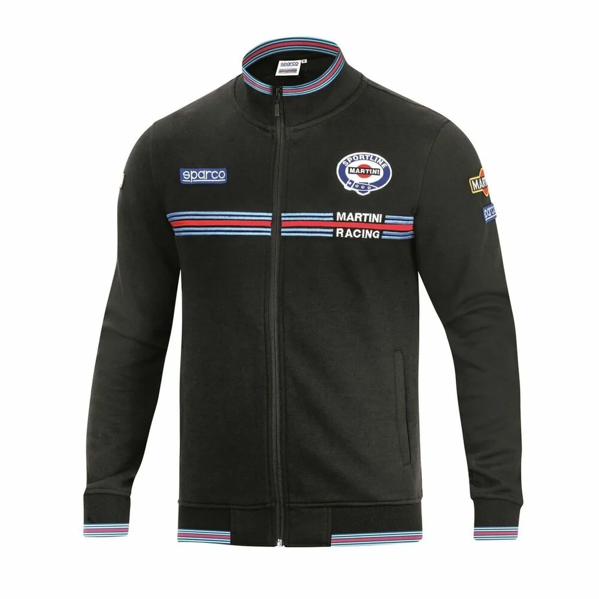 Sudadera sin Capucha Hombre Sparco MARTINI RACING Negro Talla XL
