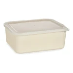 Set de Cajas Organizadoras Apilables Rojo Multicolor Naranja Crema Azul oscuro Bambú Melamina Almidón de maíz 3 Piezas