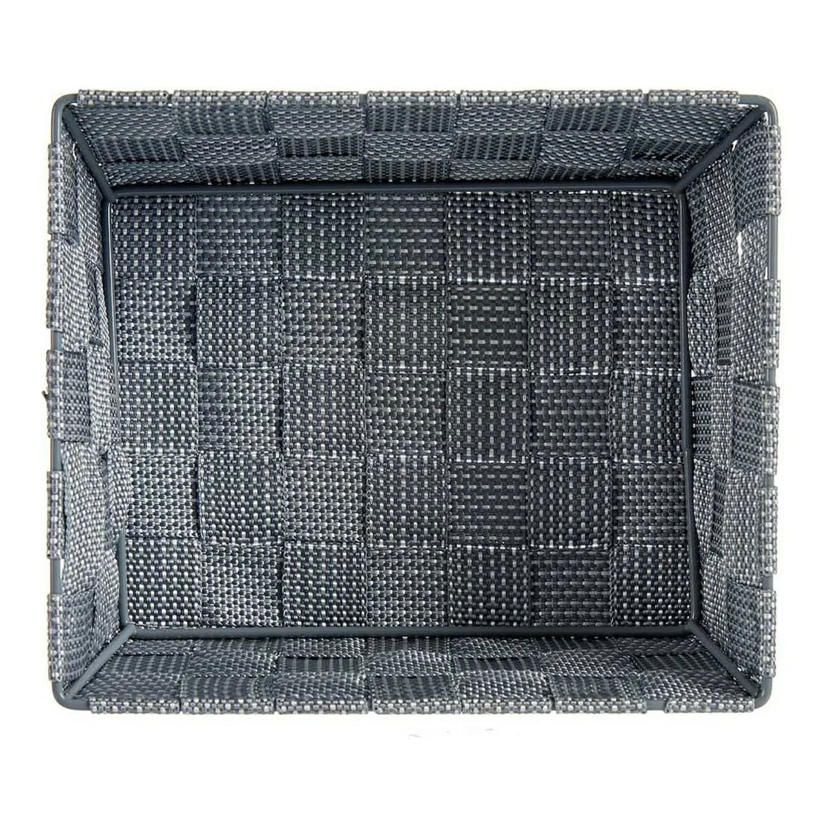 Cesta Kipit Gris Poliéster Tela Trenzada 18 x 8 x 21 cm 21 x 8 x 18 cm