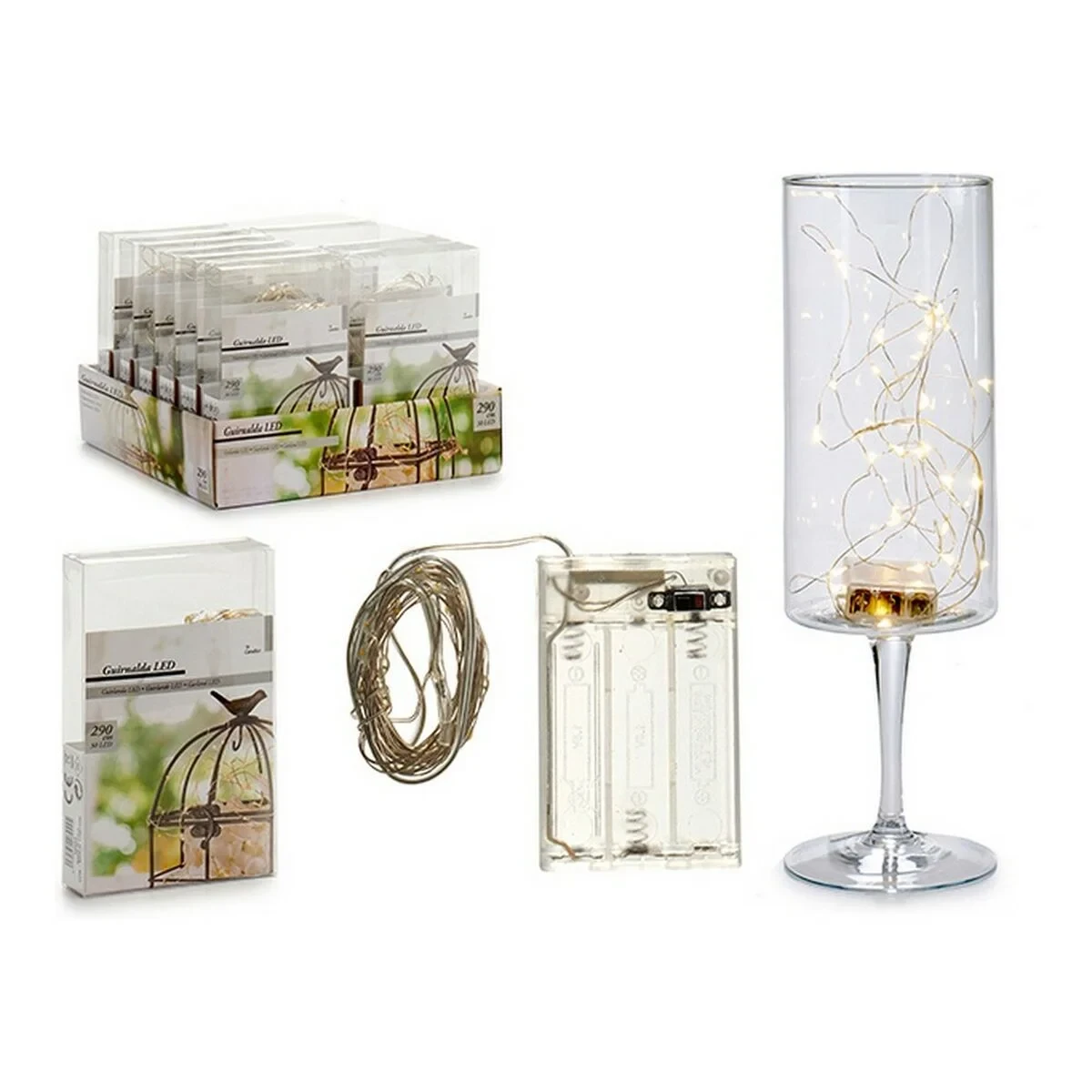 Guirnalda de Luces LED Gift Decor Transparente 8 x 2 x 12 cm