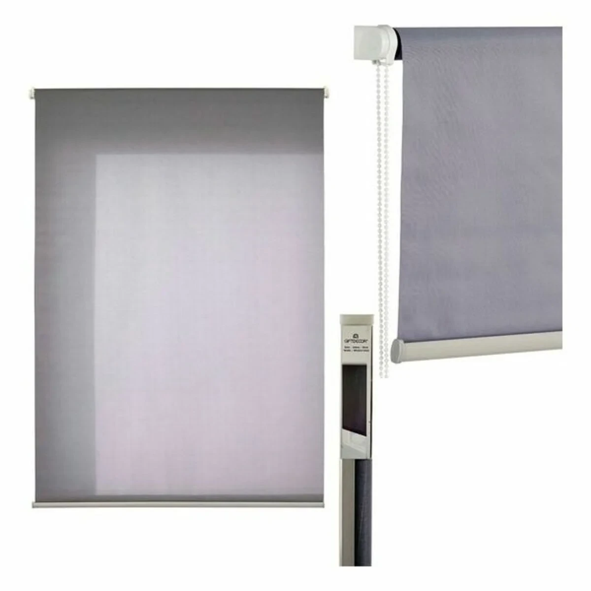 Estor Enrollable Gift Decor Gris Plástico 5 x 131 x 5 cm