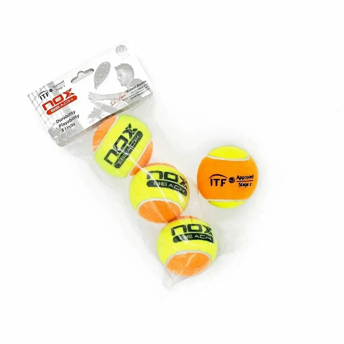 Pelotas de Tenis Nox 3 Pro Titanium Beach YW Amarillo