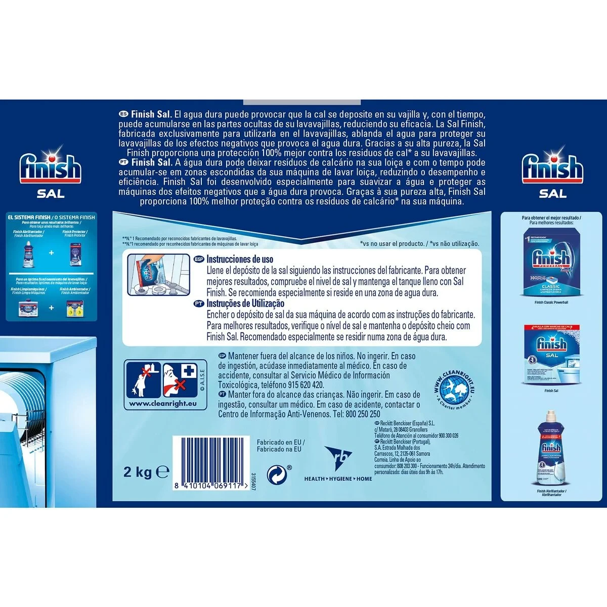 Sal para Lavavajillas Finish