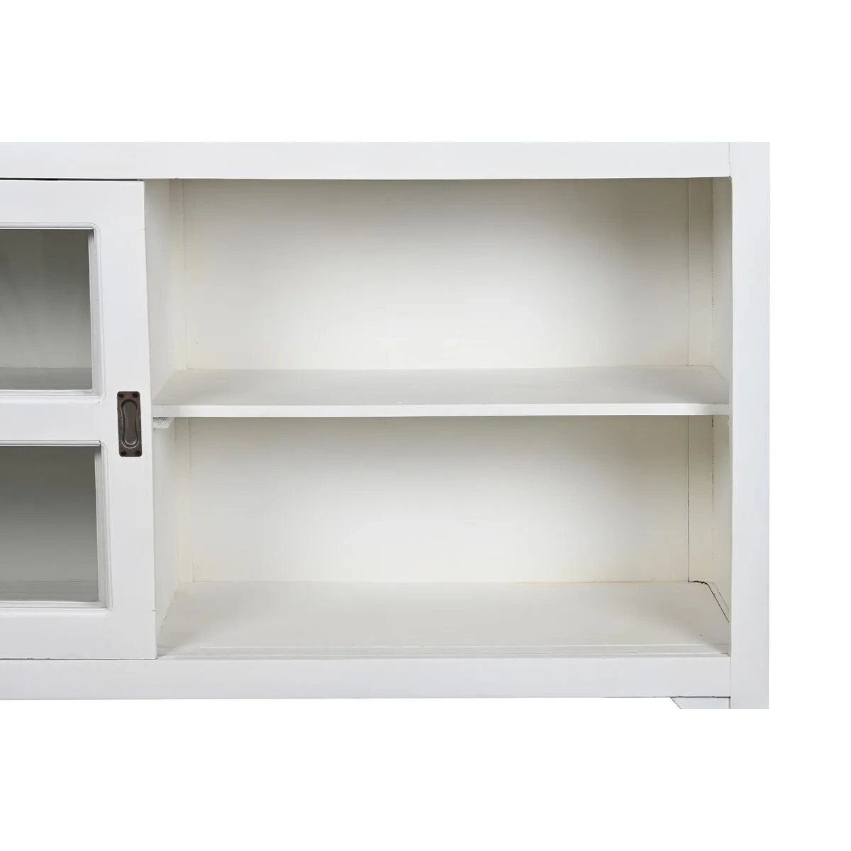 Aparador DKD Home Decor Blanco Gris Marrón oscuro Cristal Madera de mango 165 x 45,7 x 105,4 cm