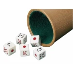 Cubilete con Dados de Póker Cayro