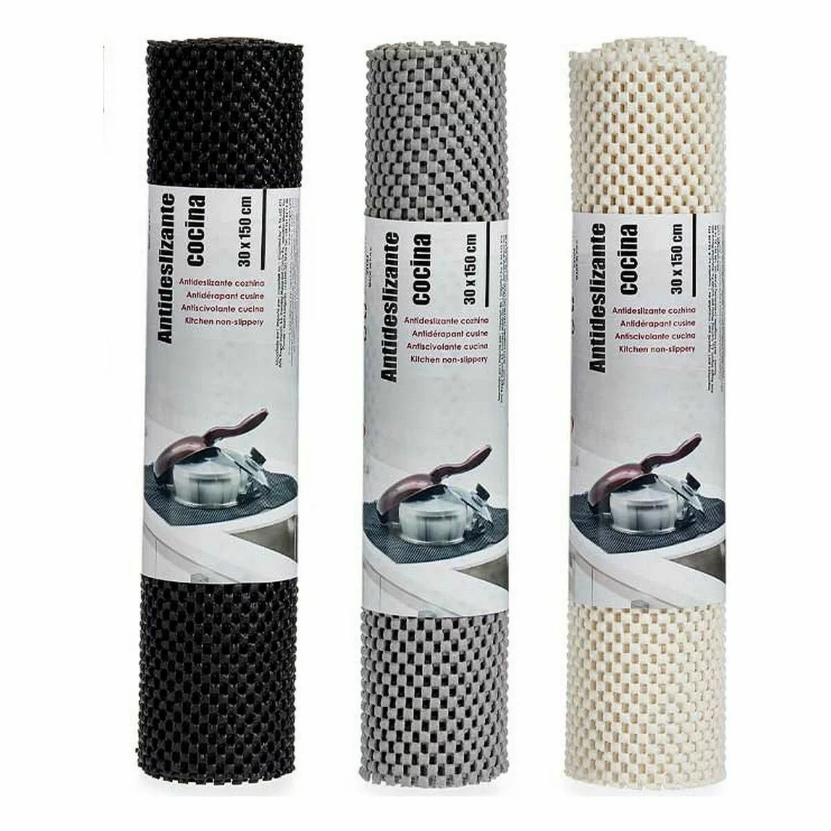 Alfombrilla Antideslizante Kinvara Goma Plástico 30 x 150 cm (24 Unidades)