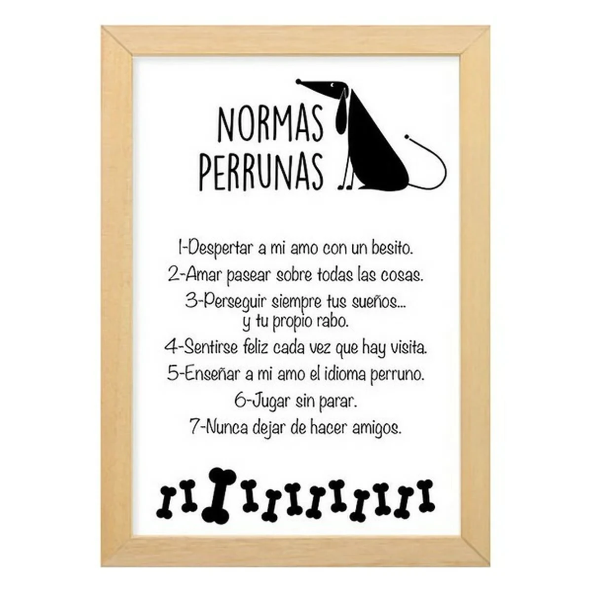 Cuadro Blanco Perro 35 x 25 cm 32 x 25 cm