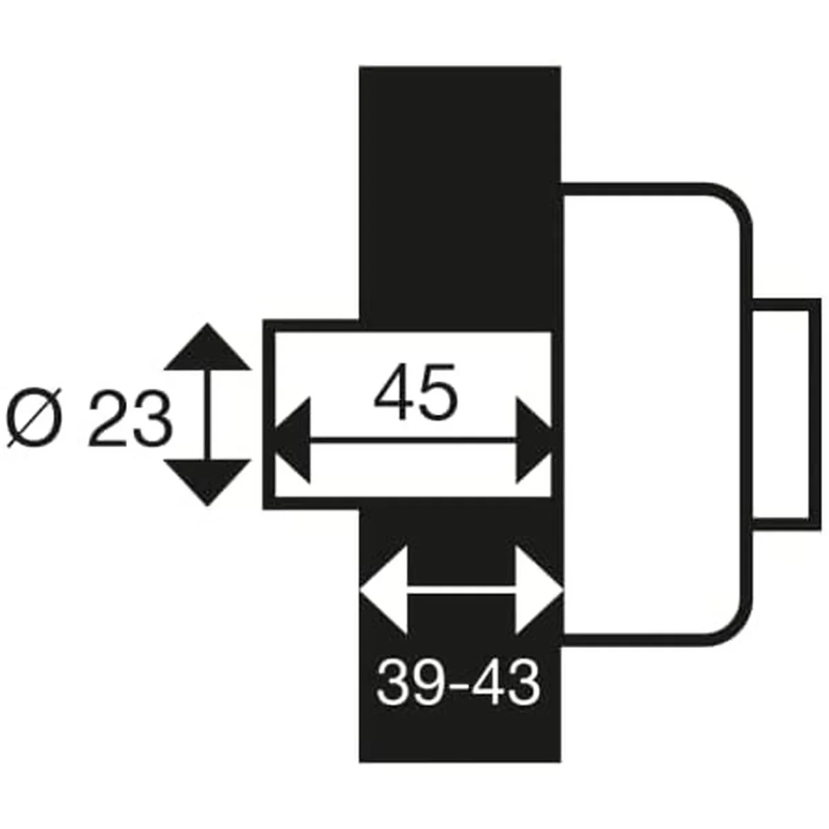Cerradura Yale YV25DE-45 Beige Metal 19,5 x 7 x 14 cm Puertas Ø 23 mm