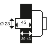 Cerradura Yale YV25DE-45 Beige Metal 19,5 x 7 x 14 cm Puertas Ø 23 mm