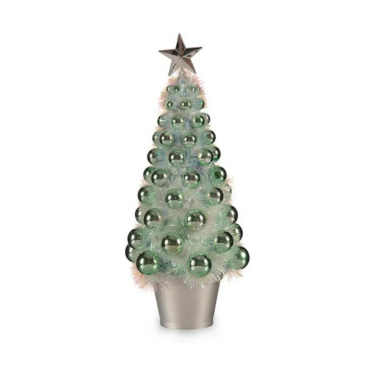 Árbol de Navidad Krist+ Verde Polipropileno PET Plástico Iridiscente 16 x 37,5 x 16 cm