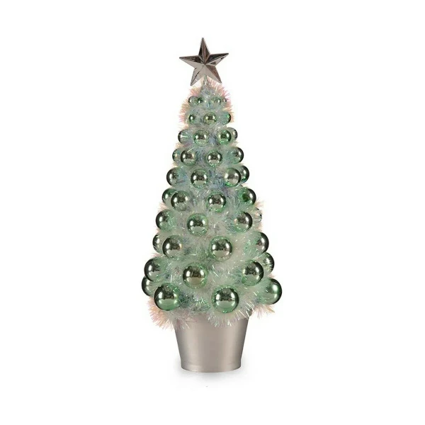 Árbol de Navidad Krist+ Verde Polipropileno PET Plástico Iridiscente 16 x 37,5 x 16 cm