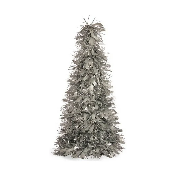 Árbol de Navidad Krist+ Plateado Plata Polipropileno PET Plástico Mate Espumillón 18 x 18 x 45,5 cm 27 x 45,5 x 27 cm