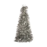 Árbol de Navidad Krist+ Plateado Plata Polipropileno PET Plástico Mate Espumillón 18 x 18 x 45,5 cm 27 x 45,5 x 27 cm