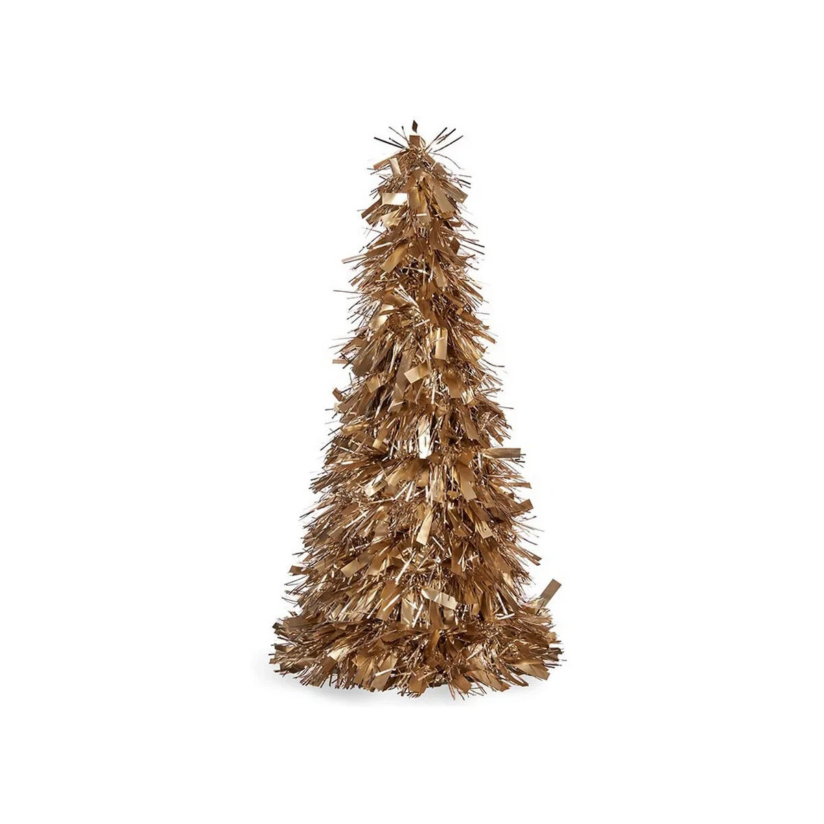 Árbol de Navidad Krist+ Blanco Dorado Polipropileno PET Plástico Mate Espumillón 18 x 18 x 45,5 cm 27 x 45,5 x 27 cm