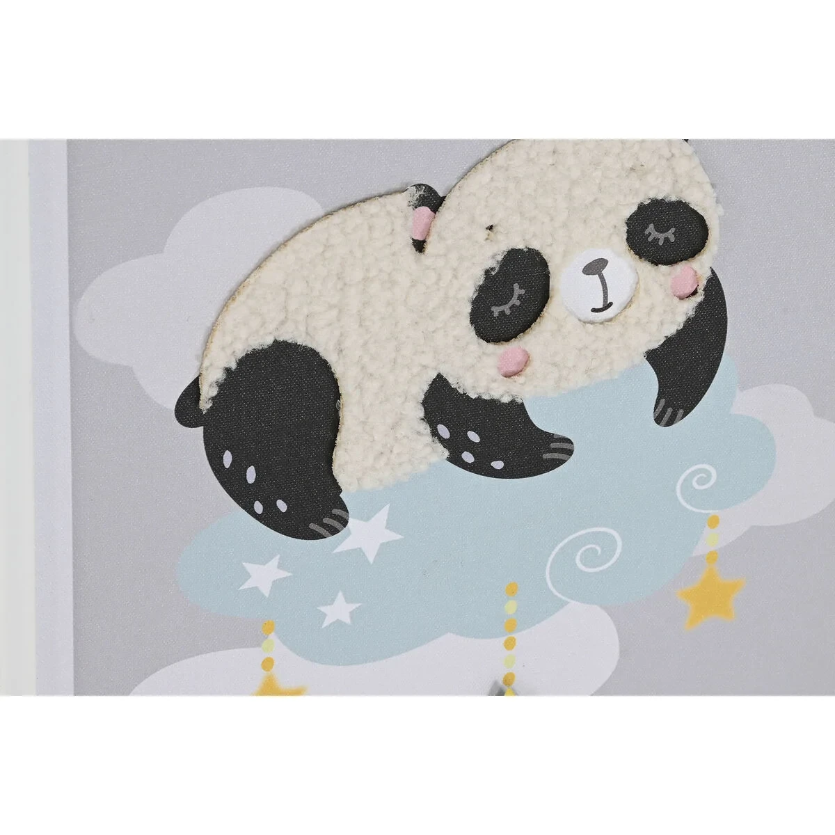 Cuadro Home ESPRIT Amarillo Gris Infantil 30 x 1,8 x 40 cm (4 Unidades)