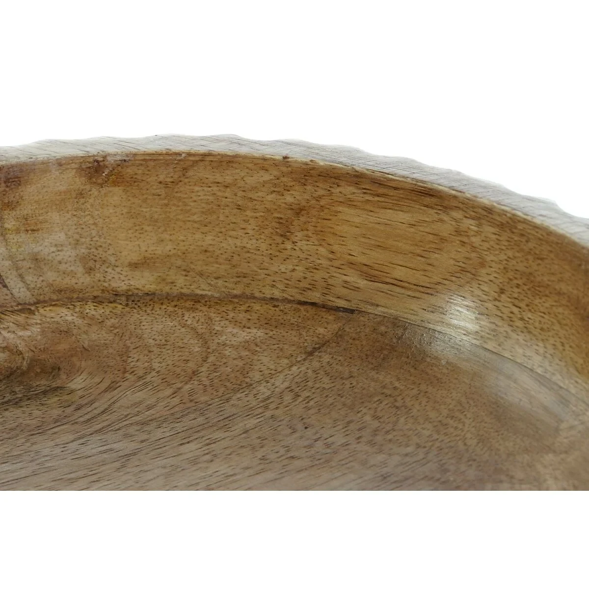 Centro de Mesa DKD Home Decor Blanco Marrón oscuro Madera de mango 25 x 25 x 9 cm