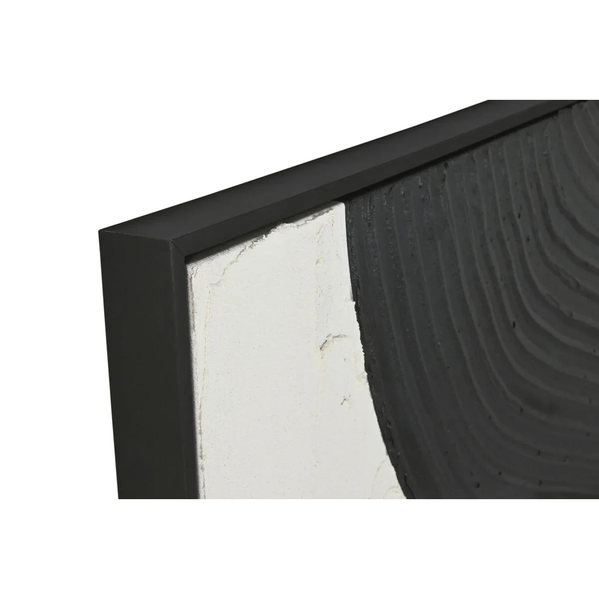 Cuadro Home ESPRIT Blanco Negro Abstracto 103 x 4,3 x 143 cm (2 Unidades)