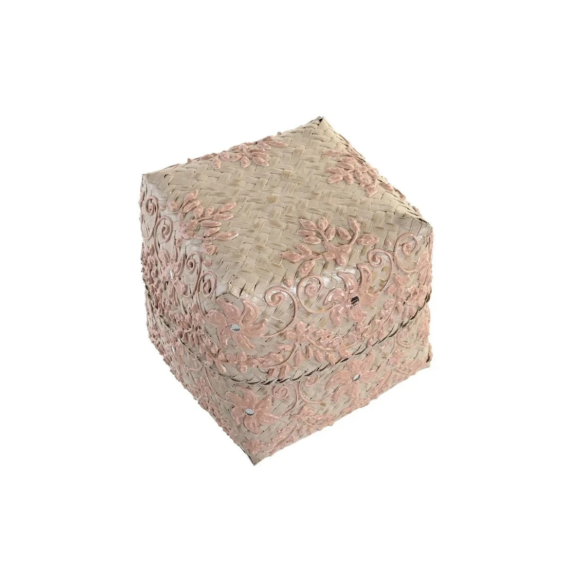 Juego de Cajas Decorativas DKD Home Decor Multicolor Bambú Boho (3 Piezas)