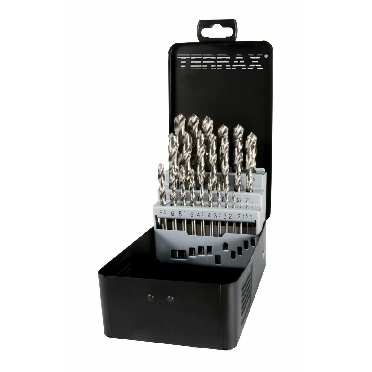 Set de brocas TERRAX Estuche DIN 338 25 Piezas 19 piezas