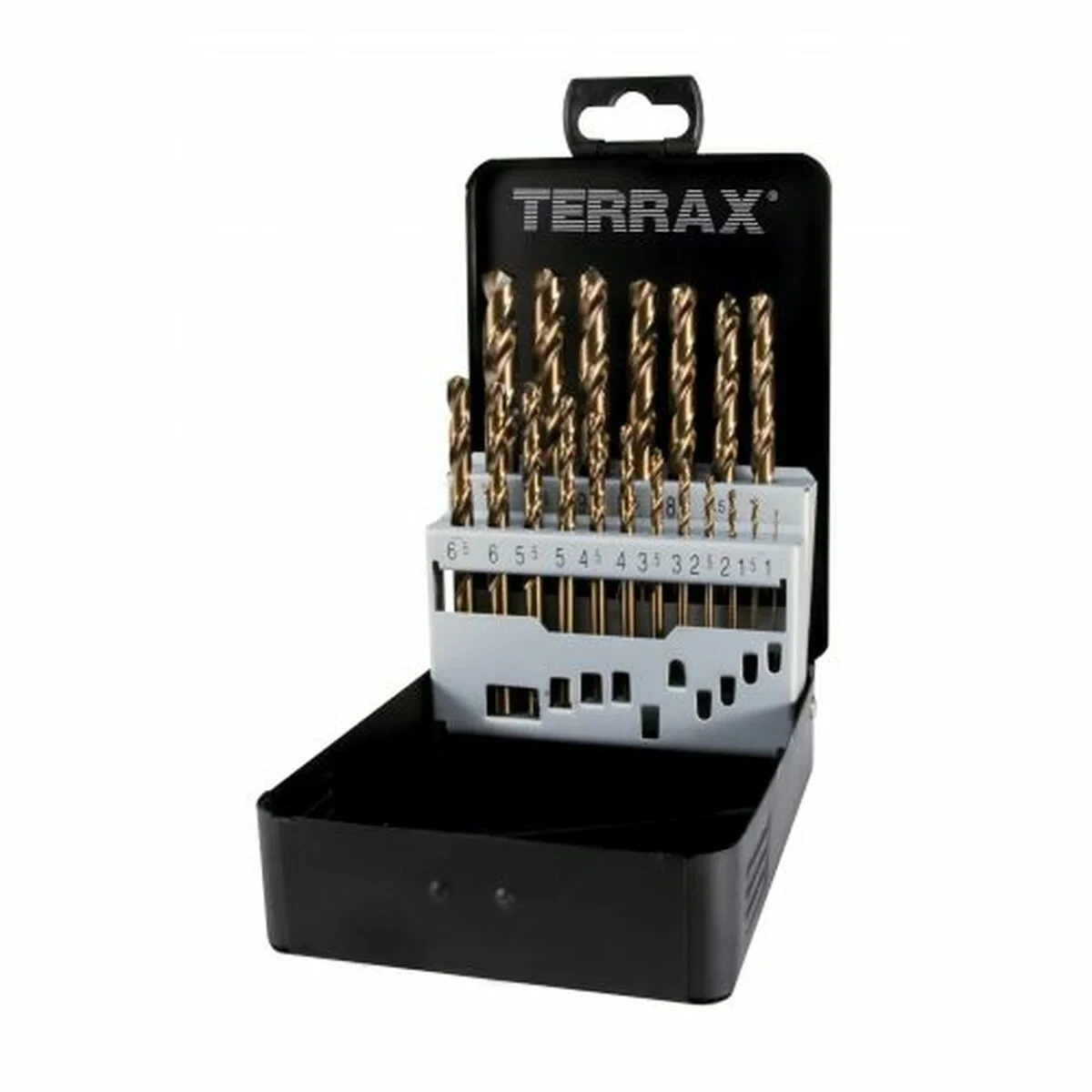 Set de brocas TERRAX Estuche DIN 338 25 Piezas 19 piezas