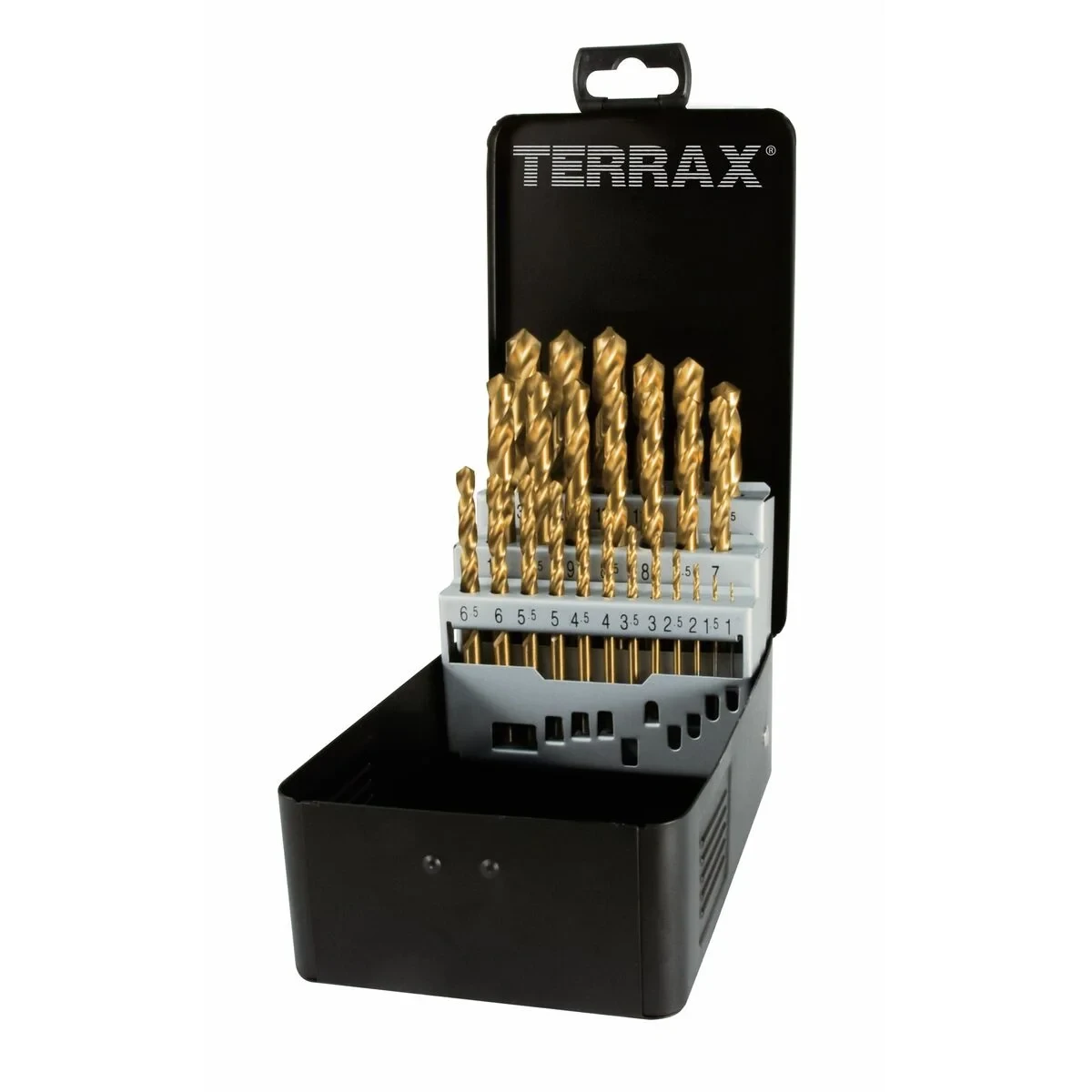 Set de brocas TERRAX Estuche DIN 338 25 Piezas (25 Unidades)