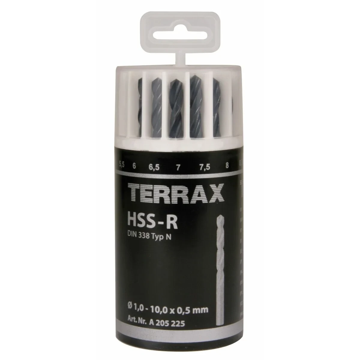 Set de brocas TERRAX Estuche DIN 338 19 piezas (10 Unidades)