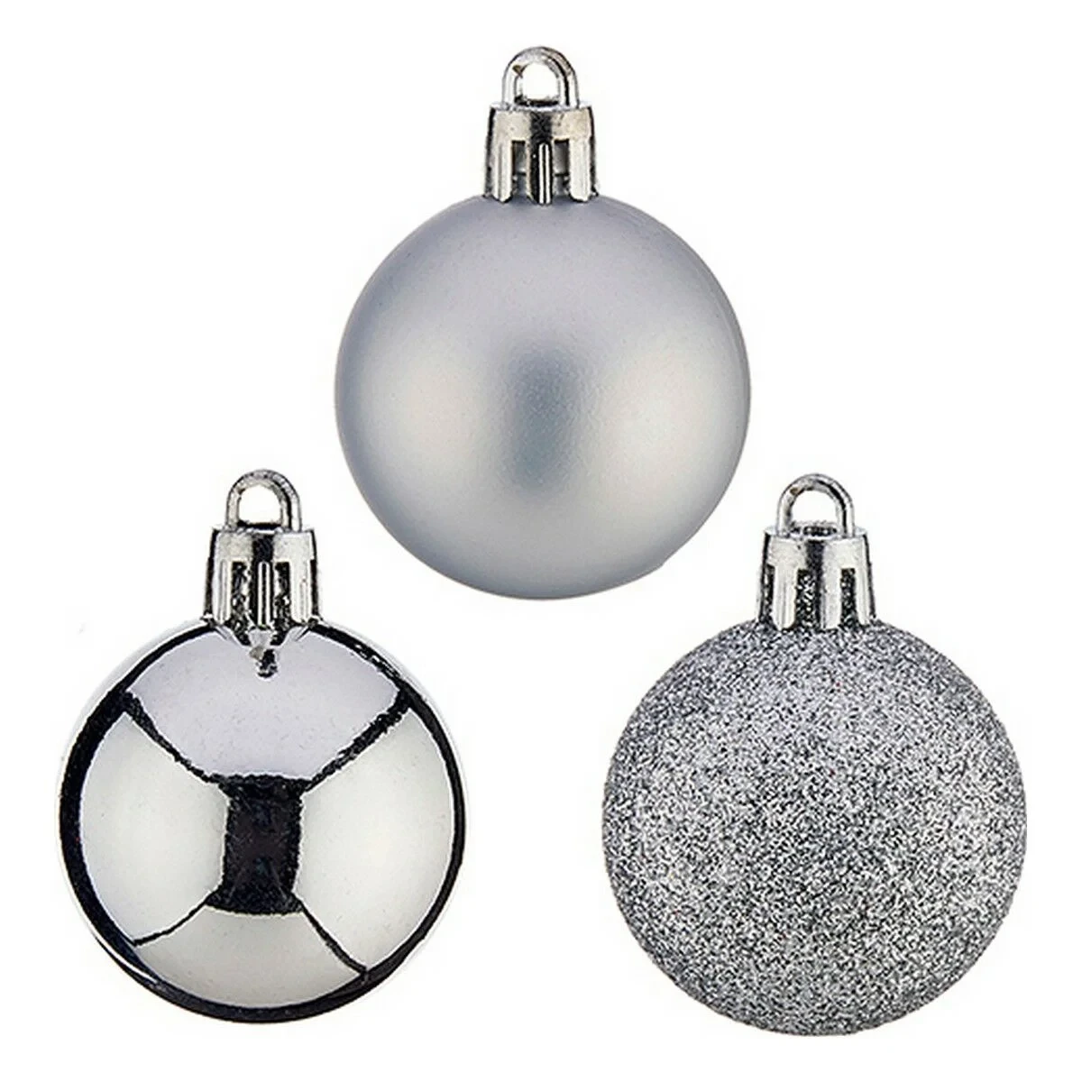 Bolas de Navidad Krist+ Plateado PVC Ø 4 cm