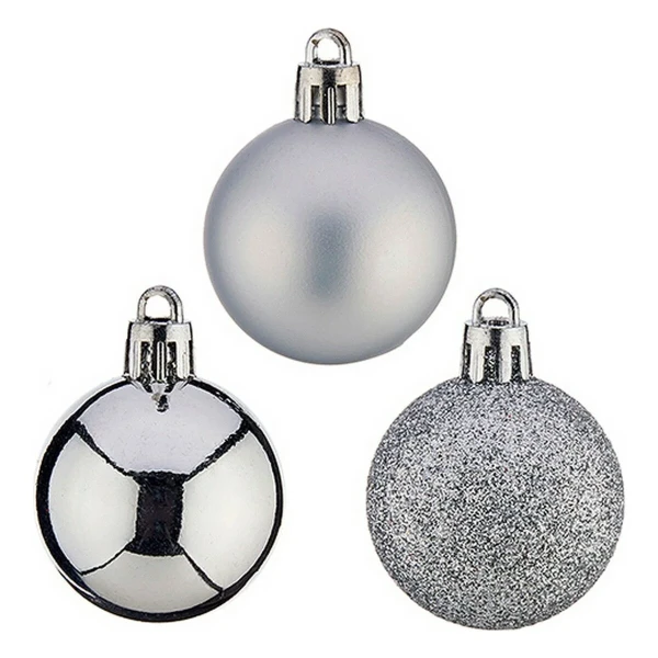 Bolas de Navidad Krist+ Plateado PVC Ø 4 cm