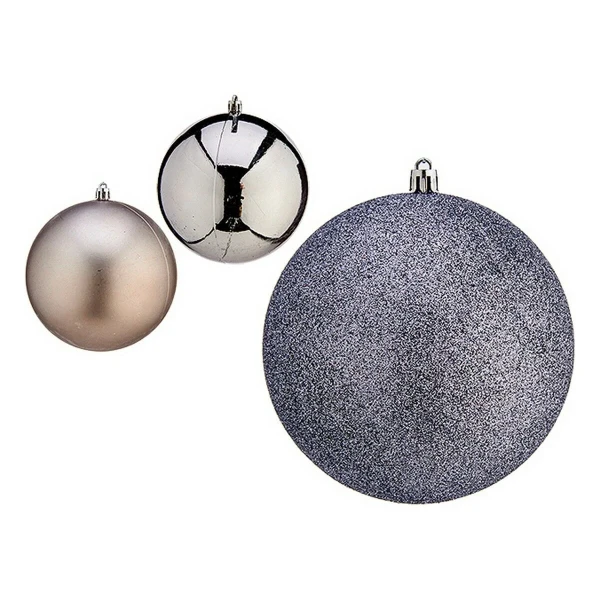 Bolas de Navidad Krist+ Plateado Plástico Ø 12 cm 6 Unidades