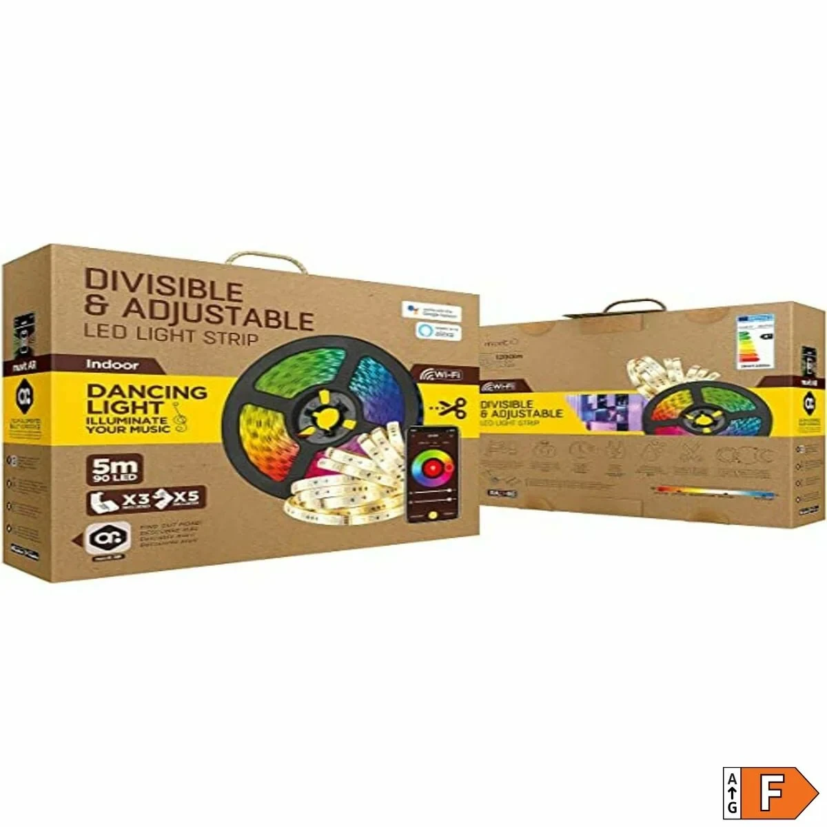 Tiras LED Muvit MIOLST002 5 m Negro Multicolor Dorado F