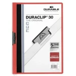 Carpeta Portafolios Durable Duraclip 30 Rojo Transparente A4 25 Piezas