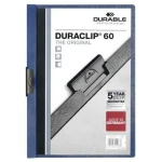 Carpeta Portafolios Durable Duraclip 60 Transparente Azul oscuro A4