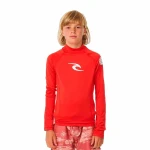 Camiseta de Baño Rip Curl Wave Upf L/S Rojo