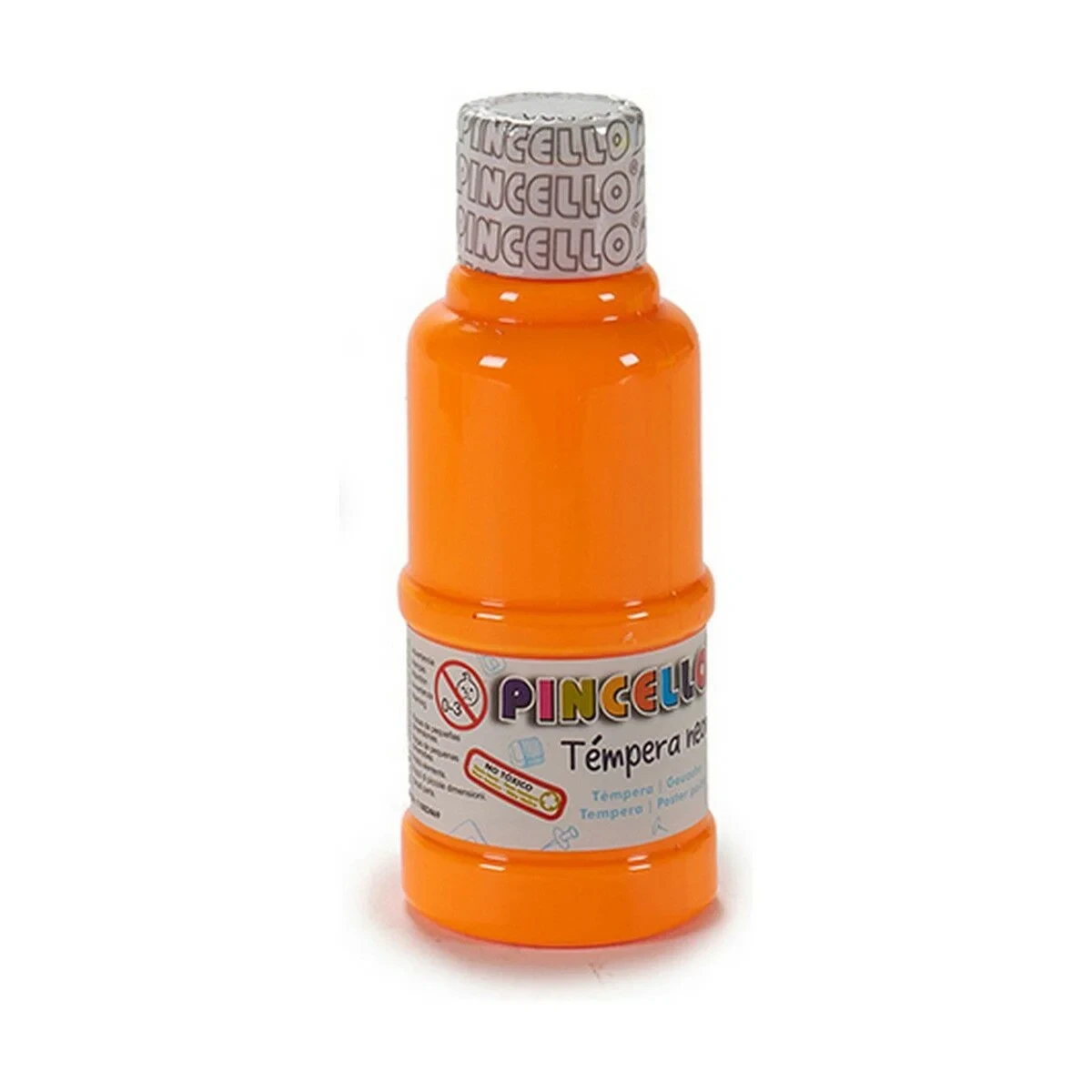 Témperas Pincello Neon Naranja 120 ml (12 Unidades)