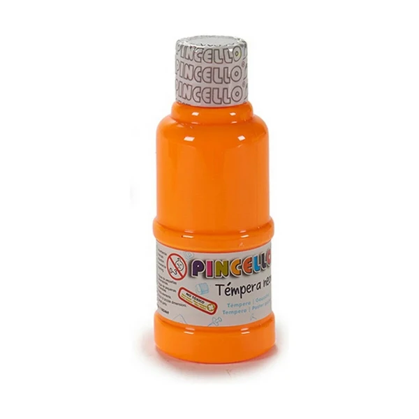 Témperas Pincello Neon Naranja 120 ml (12 Unidades)