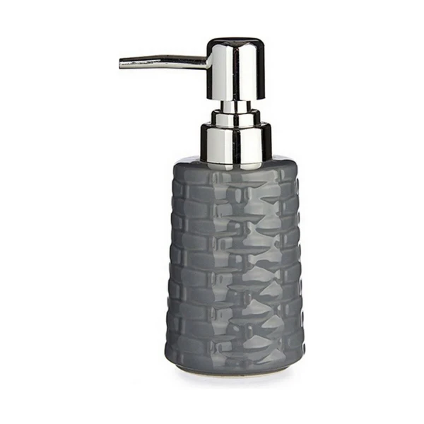 Dispensador de Jabón Berilo Gris Plateado Cerámica 350 ml (6 Unidades)