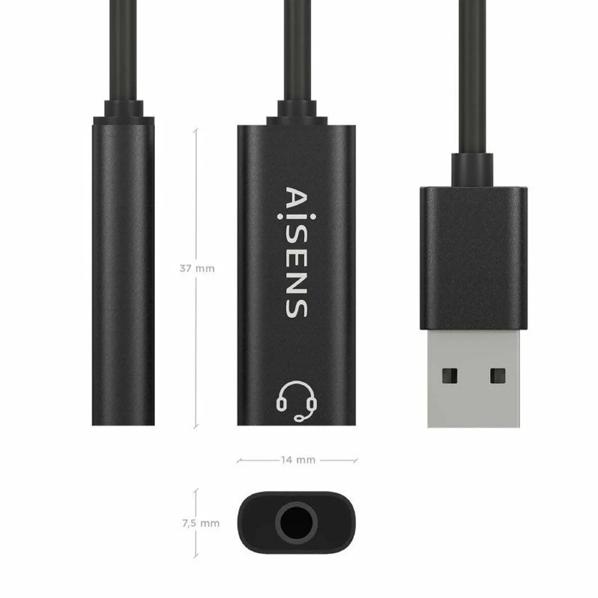 Tarjeta de Sonido Externa Aisens A106-0770