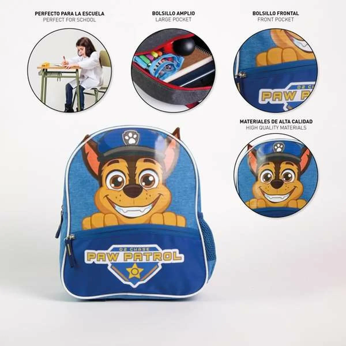 Mochila Escolar The Paw Patrol Azul