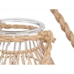 Portavelas Gift Decor Transparente Natural Vidrio Cuerda 20 x 30 cm 20 x 30 x 20 cm Bote (4 Unidades)