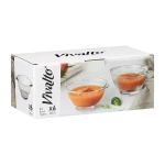 Tazas para Consomé Vivalto Transparente 435 ml 16,5 x 6,5 x 13,3 cm (6 Unidades)