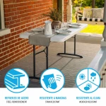 Mesa Plegable Lifetime Blanco 152 x 74 x 76 cm