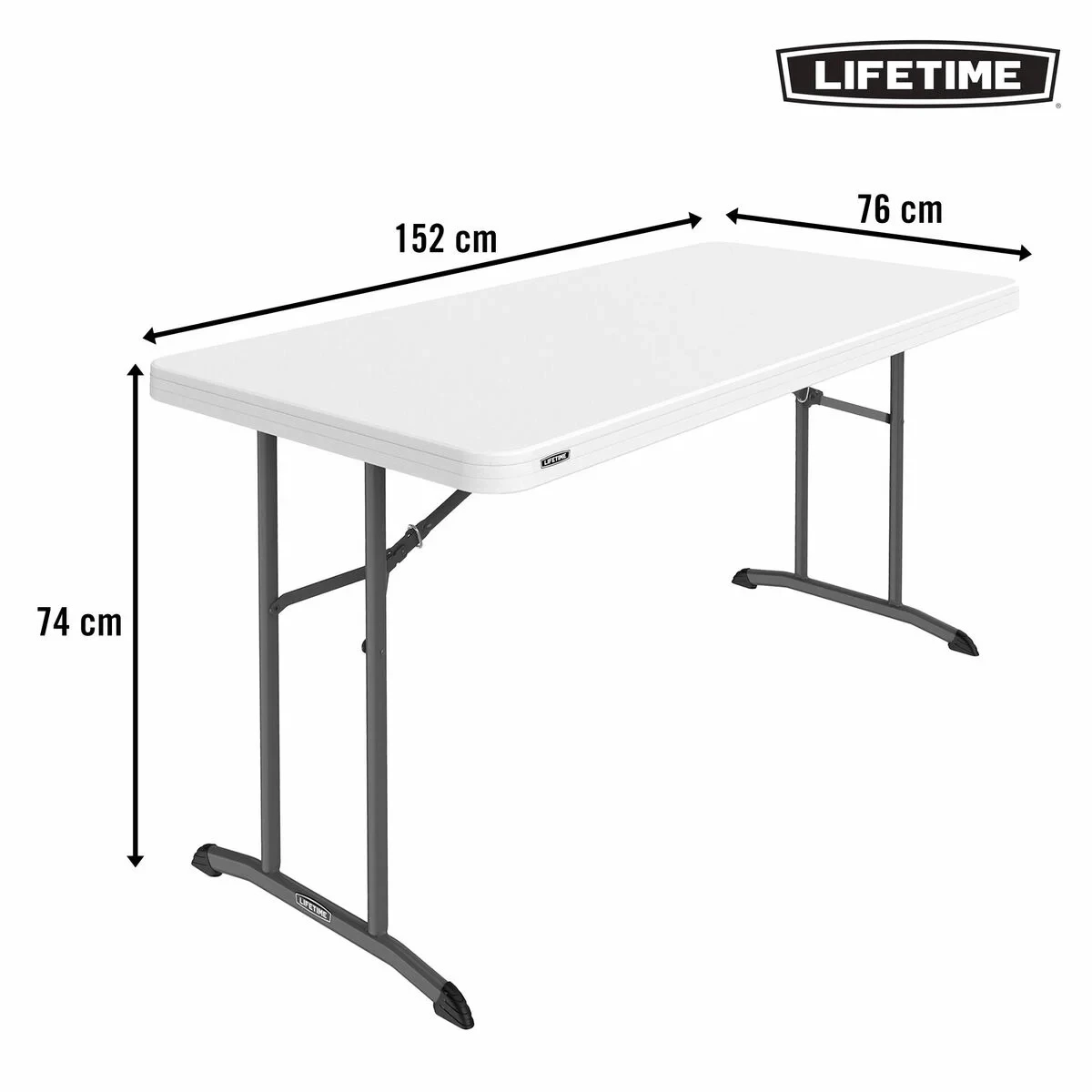 Mesa Plegable Lifetime Blanco 152 x 74 x 76 cm