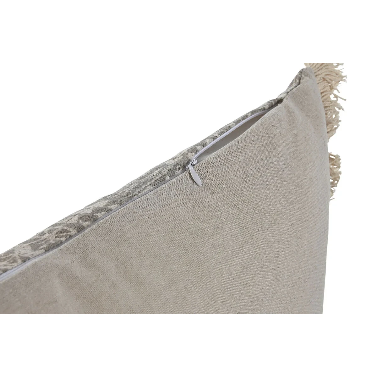 Cojín Home ESPRIT Gris Natural Boho 45 x 8 x 45 cm