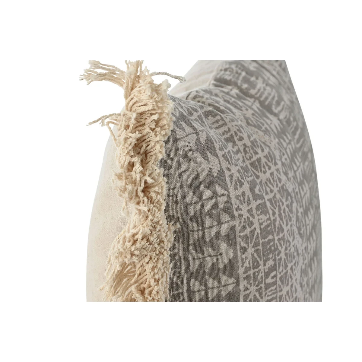 Cojín Home ESPRIT Gris Natural Boho 45 x 8 x 45 cm