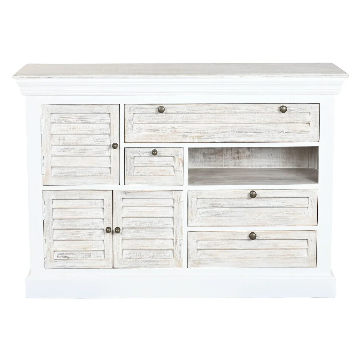 Cajonera Home ESPRIT Blanco Desgastado 115 x 40 x 80 cm